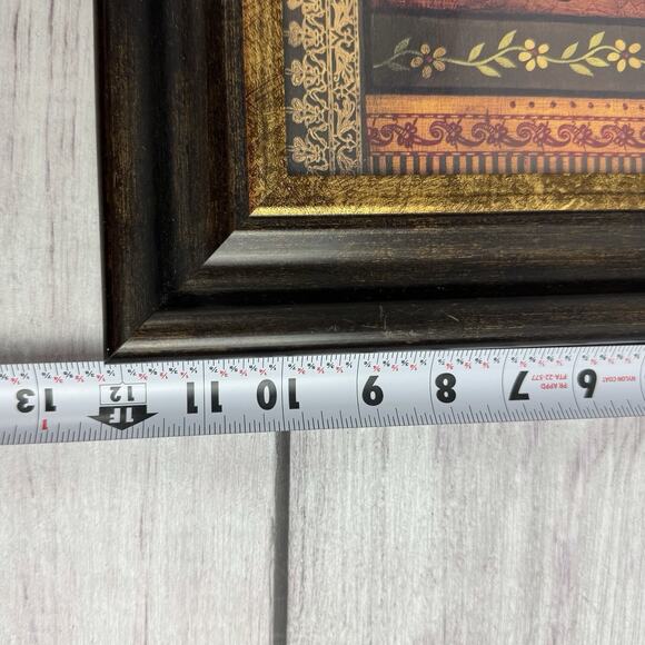 Mediterranean Rooster VII Framed Art Print 14x12 Kimberly Poloson Farm House EUC - Picture 6 of 13